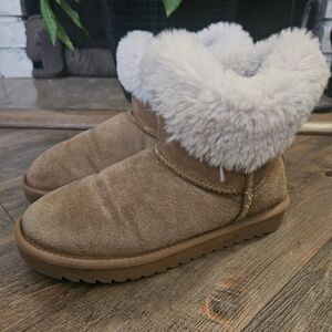 Kuiper Tan Suede Boots Warm Faux Fur Lining